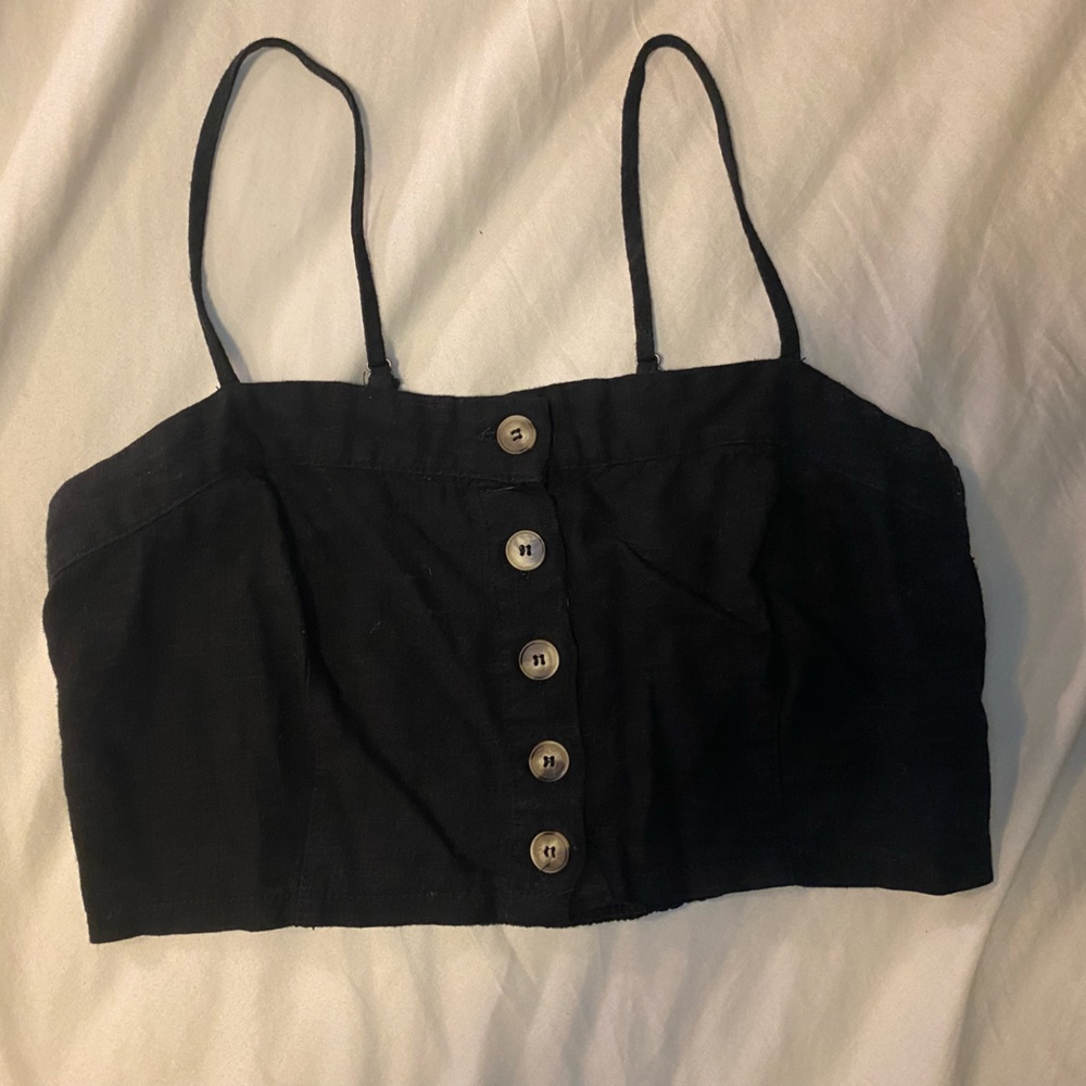 3 for $20 Small Button Up Black Tank Top